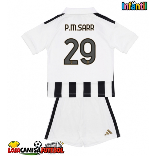 Camisa de Futebol Juventus Pape Matar Sarr #29 Equipamento Principal Infantil 2026-27 Manga Curta (+ Calças curtas)